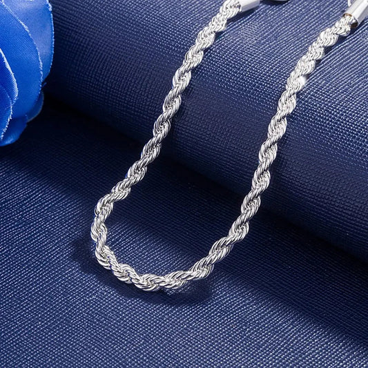 Sterling Silver 4mm Rope Bracelet