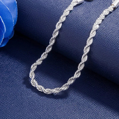 Sterling Silver 4mm Rope Bracelet